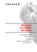 Microsoft Excel 2007 Advanced