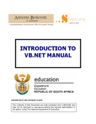 Introduction to VB.NET manual