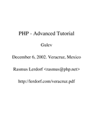 PHP - Advanced Tutorial