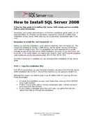 How to Install SQL Server 2008