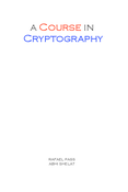 A course in Cryptography
