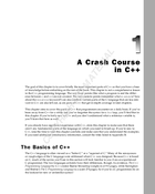 A Crash Course in C++