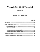 Visual C++ 2010 Tutorial