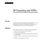 IP Tunneling and VPNs