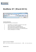 EndNote X7 (Word 2013)