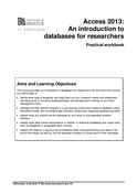 Access 2013: databases for researchers