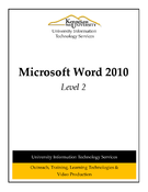 Microsoft Word 2010 Level 2