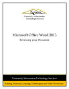 Word 2013: Reviewing your Document