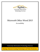 Word 2013: Accessibility 