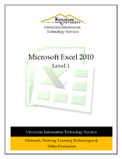 Microsoft Excel 2010 Level 1