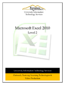 Microsoft Excel 2010 Level 2