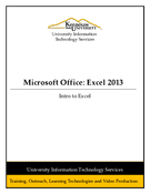 Excel 2013: Introduction