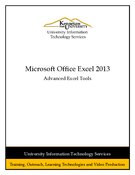 Excel 2013: Advanced Excel Tools