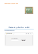 Data	 Acquisition in C#