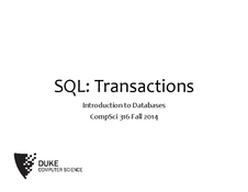 SQL: Transactions