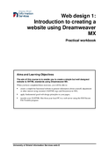 Creating a website using Dreamweaver MX