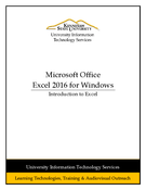 Introduction to Excel 2016