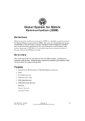 Global System for Mobile Communication (GSM)