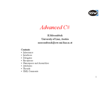 Advanced CSharp (C#)