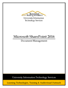 Microsoft SharePoint 2016: Document Management