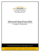 Microsoft SharePoint 2016: Groups & Permissions
