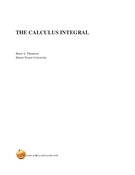 The calculus integral