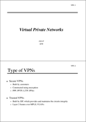 Virtual Private Networks Type of VPNs