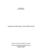 Comparison of VPN Protocols IPSec PPTP and L2TP