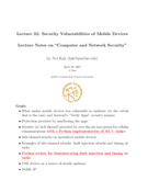 Security Vulnerabilities of Mobile Devices