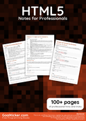 HTML5 Notes for Professionals book