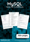 MySQL Notes for Professionals book