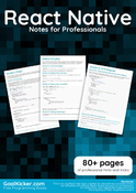 React Native Notes for Professionals book