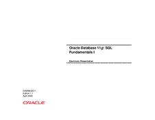 Oracle Database 11g: SQL Fundamentals