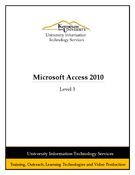 Microsoft Access 2010 Level 3