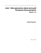 Web application attack and audit framework - w3af