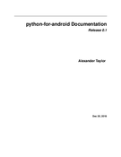 Python for android Documentation